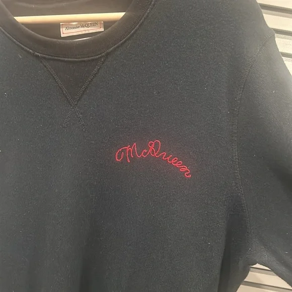 Alexander McQueen Black Jersey Graffiti Badge Sweatshirt